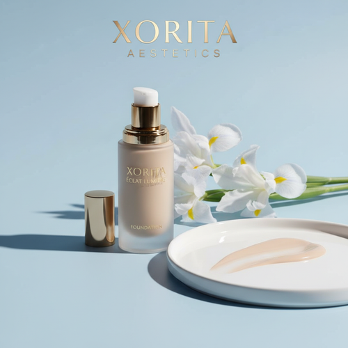 Xorita producto con logo en composición